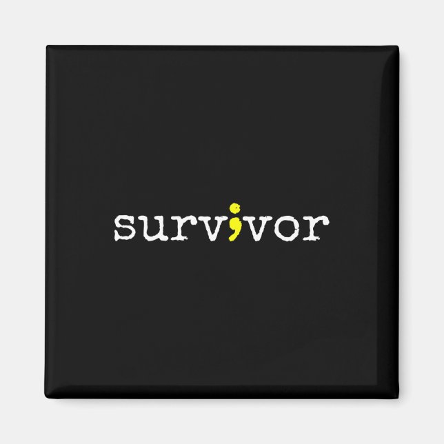 Suicide Awareness Support Symbol Recovery Survivor Magnet (Framsidan)