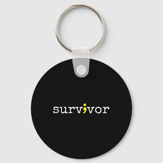 Suicide Awareness Support Symbol Recovery Survivor Nyckelring (Framsida)