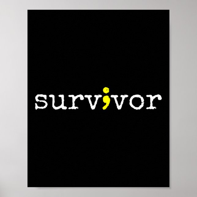 Suicide Awareness Support Symbol Recovery Survivor Poster (Framsidan)