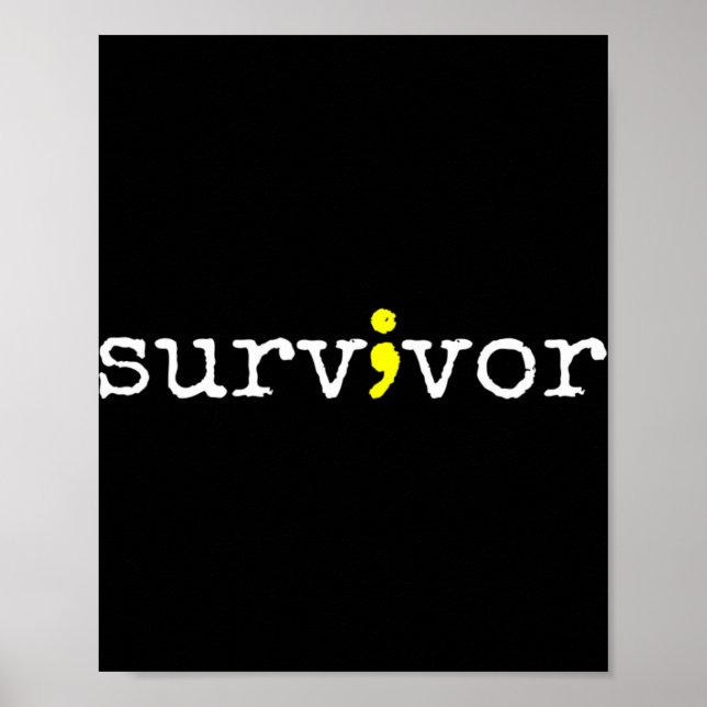 Suicide Awareness Support Symbol Recovery Survivor Poster (Framsidan)