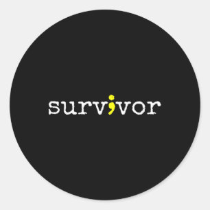 Suicide Awareness Support Symbol Recovery Survivor Runt Klistermärke