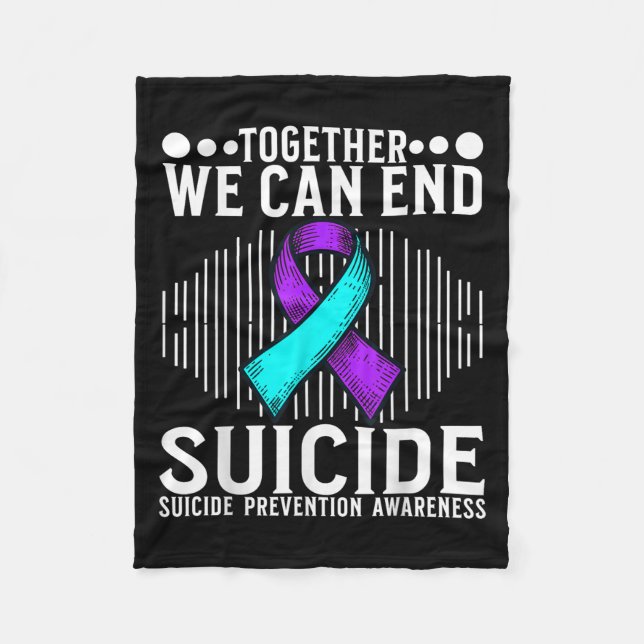 Suicide Awareness Suprt Suicide Prevention Awarene Fleecefilt (Framsidan)