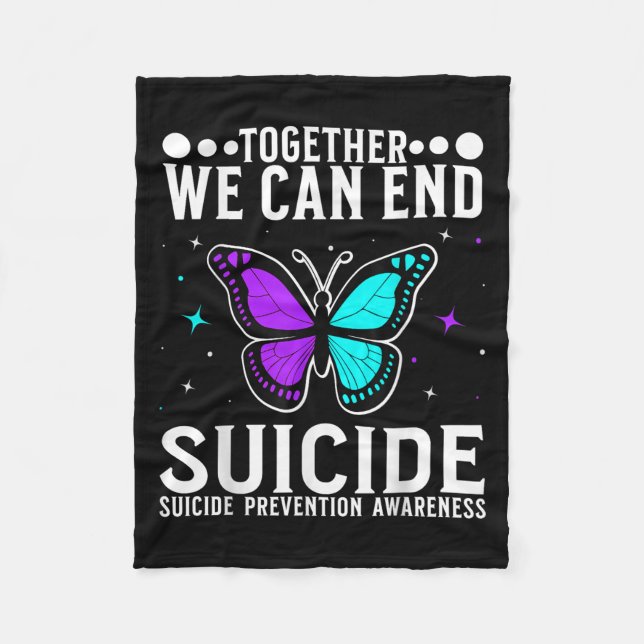 Suicide Awareness Suprt Suicide Prevention Awarene Fleecefilt (Framsidan)