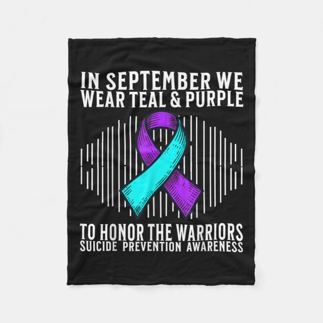 Suicide Awareness Suprt Suicide Prevention Awarene Fleecefilt (Framsidan)