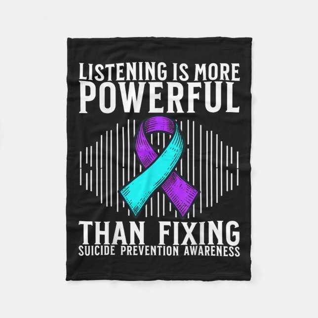 Suicide Awareness Suprt Suicide Prevention Awarene Fleecefilt (Framsidan)