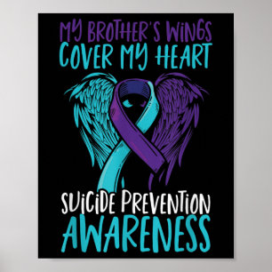 Suicide Awareness Vingar& Ribbon Suicide Poster