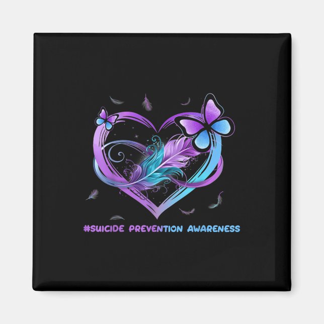 Suicide Awareness Vingar Angel Ribbon, Suicide Magnet (Framsidan)