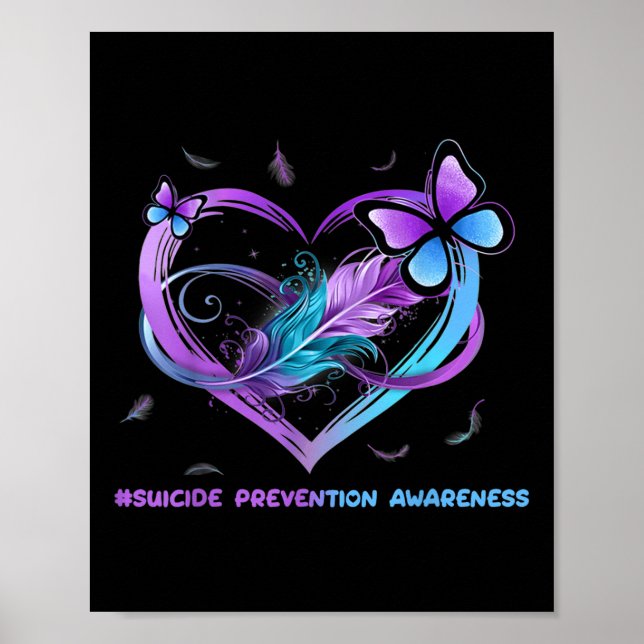 Suicide Awareness Vingar Angel Ribbon, Suicide Pre Poster (Framsidan)