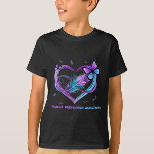 Suicide Awareness Vingar Angel Ribbon, Suicide Pre T Shirt