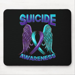 Suicide Awareness Vingar och Ribbon Suicide Preven Musmatta