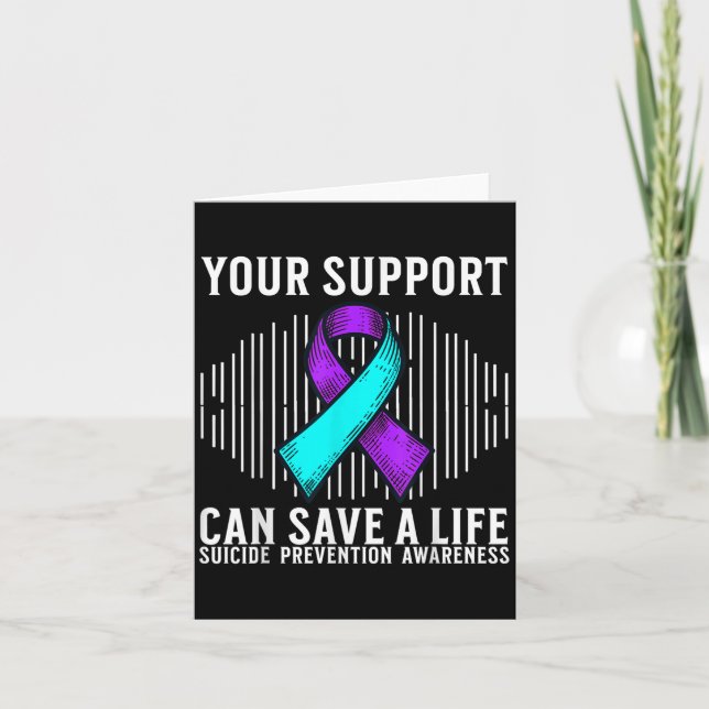 Suicide Awareness Warrior Suicide Prevention Aware Kort (Framsida)