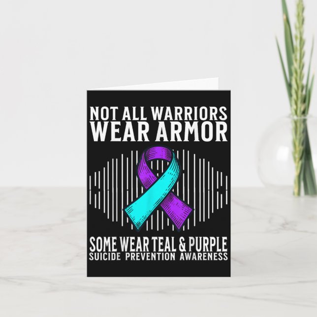 Suicide Awareness Warrior Suicide Prevention Aware Kort (Framsida)