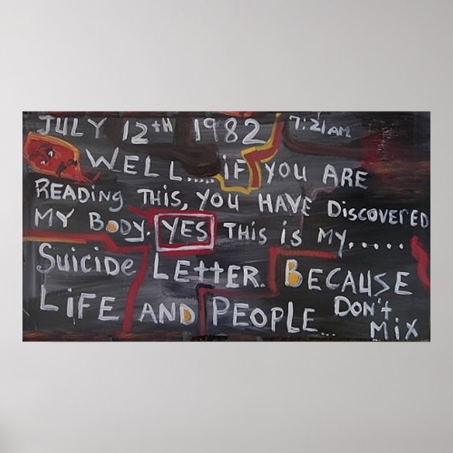 SUICIDE BREV POSTER (Framsidan)