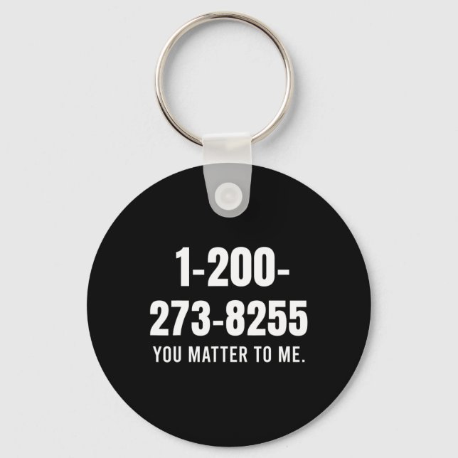 Suicide Hotline-nummer - du tycker om mig Nyckelring (Framsida)