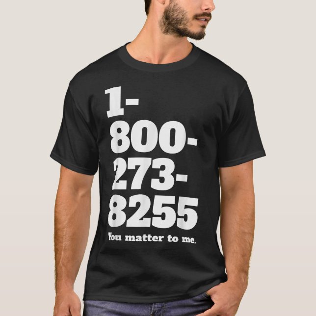 Suicide Hotline-nummer T Shirt (Framsida)