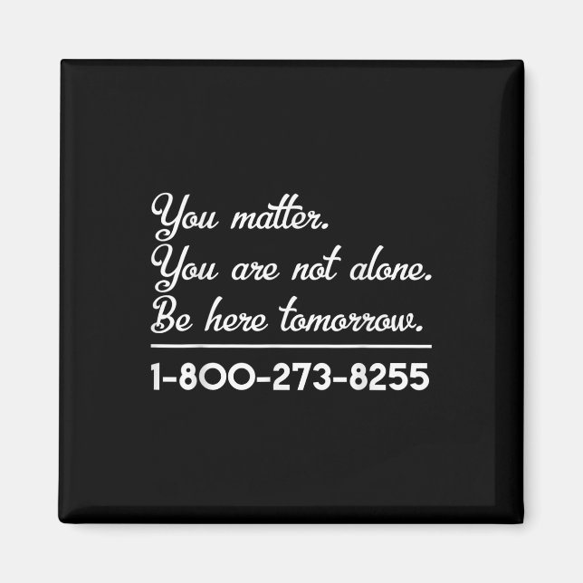Suicide Hotline - Suicide Awareness and Prevention Magnet (Framsidan)