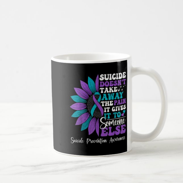 Suicide Pain Sunflower Suicide Prevention Awarenes Kaffemugg (Höger)