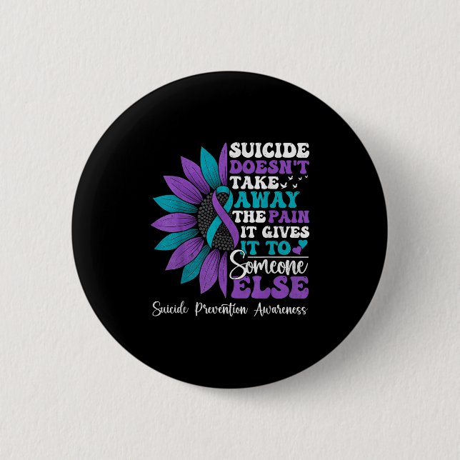 Suicide Pain Sunflower Suicide Prevention Awarenes Knapp (Framsida)