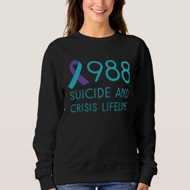 Suicide Prevention 988 Suicide Awareness Front and T Shirt (Framsida)