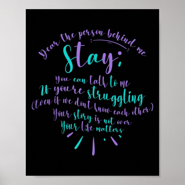 Suicide Prevention Advocate Person Behind The Caus Poster (Framsidan)