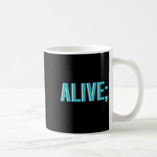 Suicide Prevention Alive _ I For Suprters  Kaffemugg (Höger)