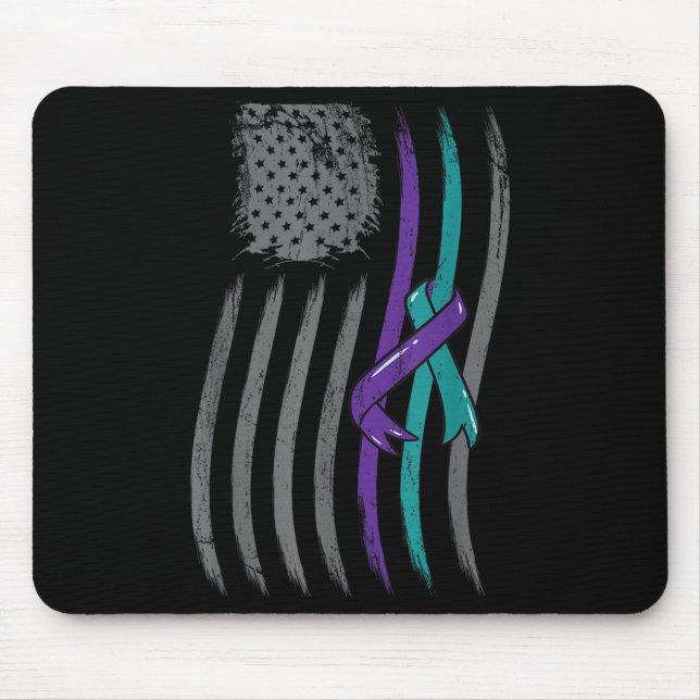 Suicide Prevention American Flag Purple Awareness  Musmatta (Framsidan)