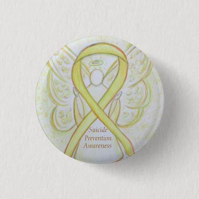 Suicide Prevention Angel Awareness Ribbon Stift Knapp (Framsida)