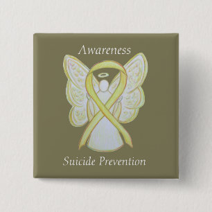 Suicide Prevention Angel Awareness Ribbon Stift Knapp