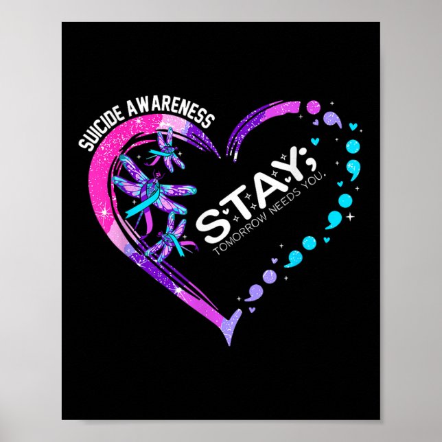 Suicide Prevention Awareness 988, Stanna i morgon  Poster (Framsidan)