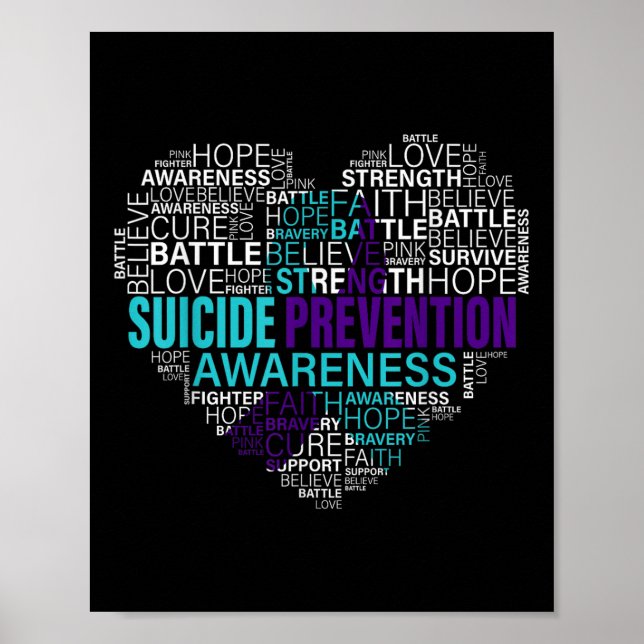 Suicide Prevention Awareness Fight Hope Strong War Poster (Framsidan)