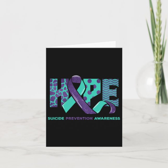 Suicide Prevention Awareness Hoppet Ribbon You Pro Kort (Framsida)