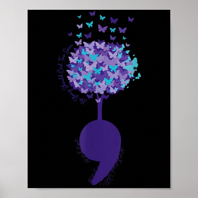 Suicide Prevention Awareness No Story Should End T Poster (Framsidan)