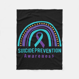 Suicide Prevention Awareness Rainbow &amp; Teal &a Fleecefilt