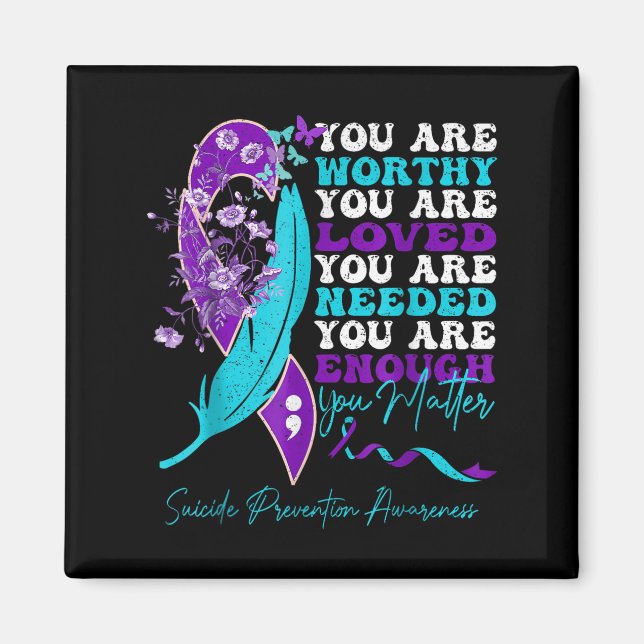 Suicide-prevention Awareness-sitive-motivational-s Magnet (Framsidan)