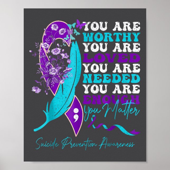 Suicide-prevention Awareness-sitive-motivational-s Poster (Framsidan)