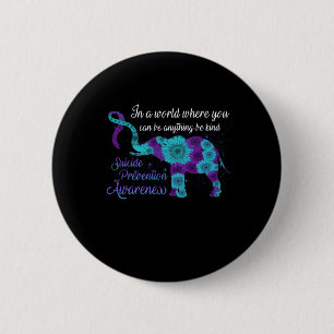 Suicide Prevention Awareness Solros Elephant Knapp
