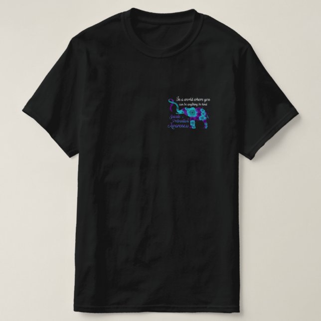 Suicide Prevention Awareness Solros Elephant T Shirt (Design framsida)