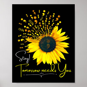 Suicide Prevention Awareness Solros Semicolon S Poster