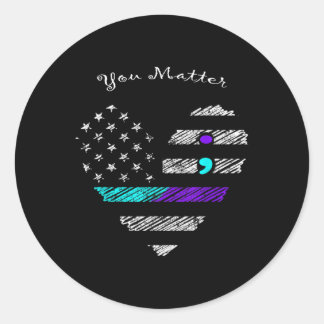 Suicide Prevention Awareness Suicide Walk Runt Klistermärke