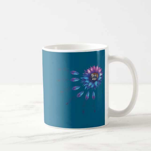 Suicide Prevention Awareness Sunflower You Are 988 Kaffemugg (Höger)