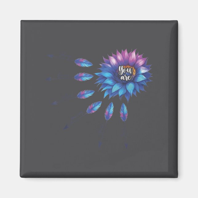 Suicide Prevention Awareness Sunflower You Are 988 Magnet (Framsidan)