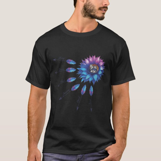 Suicide Prevention Awareness Sunflower You Are 988 T Shirt (Framsida)