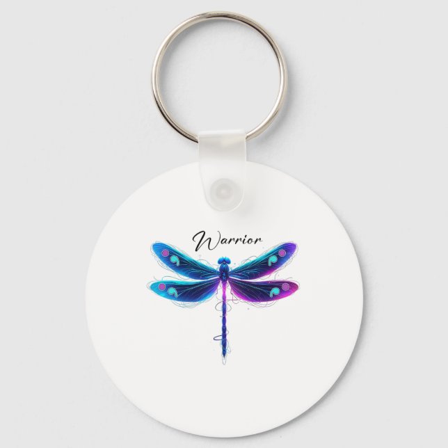 Suicide Prevention Awareness Warrior Dragonfly Sem Nyckelring (Framsida)