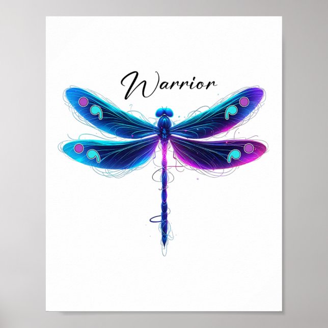 Suicide Prevention Awareness Warrior Dragonfly Sem Poster (Framsidan)