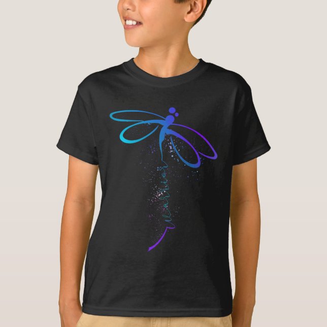Suicide Prevention Awareness Warrior Dragonfly Sem T Shirt (Framsida)