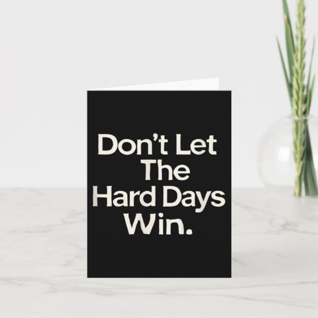 Suicide Prevention- Don't Let The Hard Days Win  Kort (Framsida)