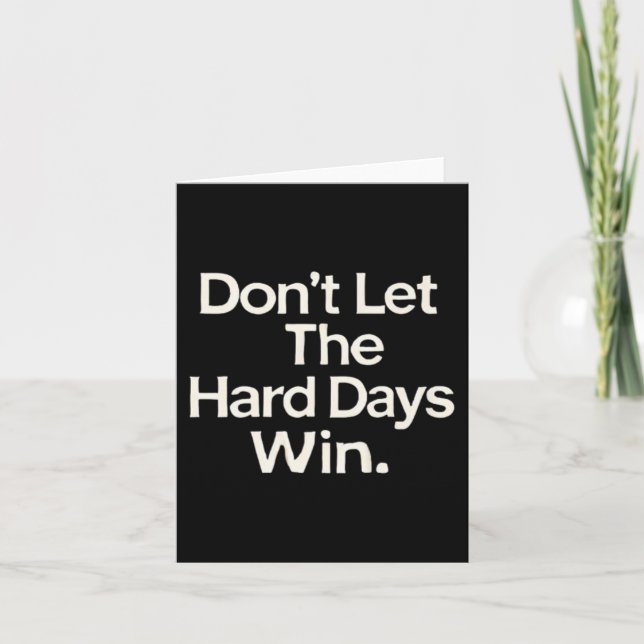 Suicide Prevention- Don't Let The Hard Days Win Pr Kort (Framsida)
