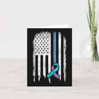 Suicide Prevention Shirt USA flagga Ribbon Suicide Kort