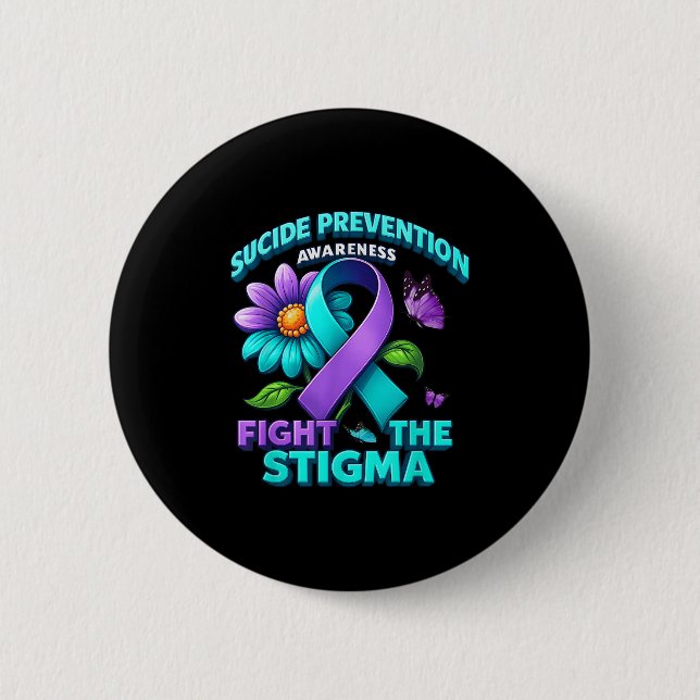 Suicide Prevention Suprt Fight Stigma Suicide Awar Knapp (Framsida)