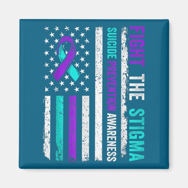 Suicide Prevention Suprt Fight Stigma Suicide Awar Magnet (Framsidan)